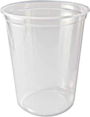 Fabri-Kal - 32 Oz Polypropylene Clear Round Deli Containers, Pack of 500 - 9505104