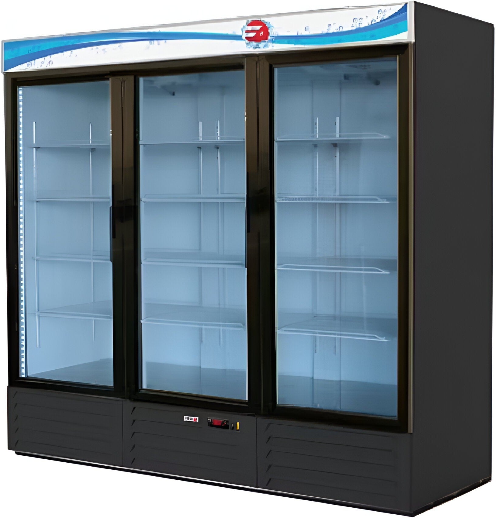 Fagor - 115 V, 72 cu. ft. Three Section Merchandisers Refrigerators With Swing Door - FMD-72