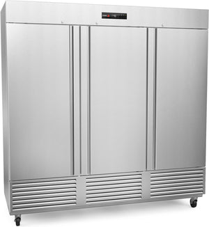 Fagor - 115 V Three Section Reach-in Refrigerators With Solid Door - QVR-3-N