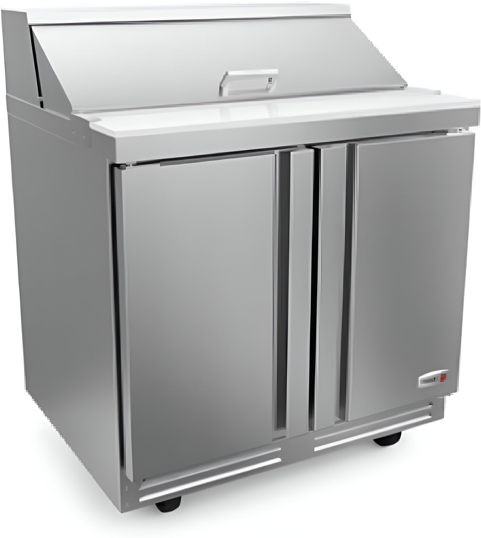 Fagor - 115V, 10 cu. ft. Double Door Refrigerated Sandwich Prep Table - FST-36-10-N