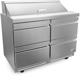 Fagor - 115V, 12 cu. ft. Refrigerated Salad/Sandwich Prep Table With Four Drawer - FST-48-12-D4-N