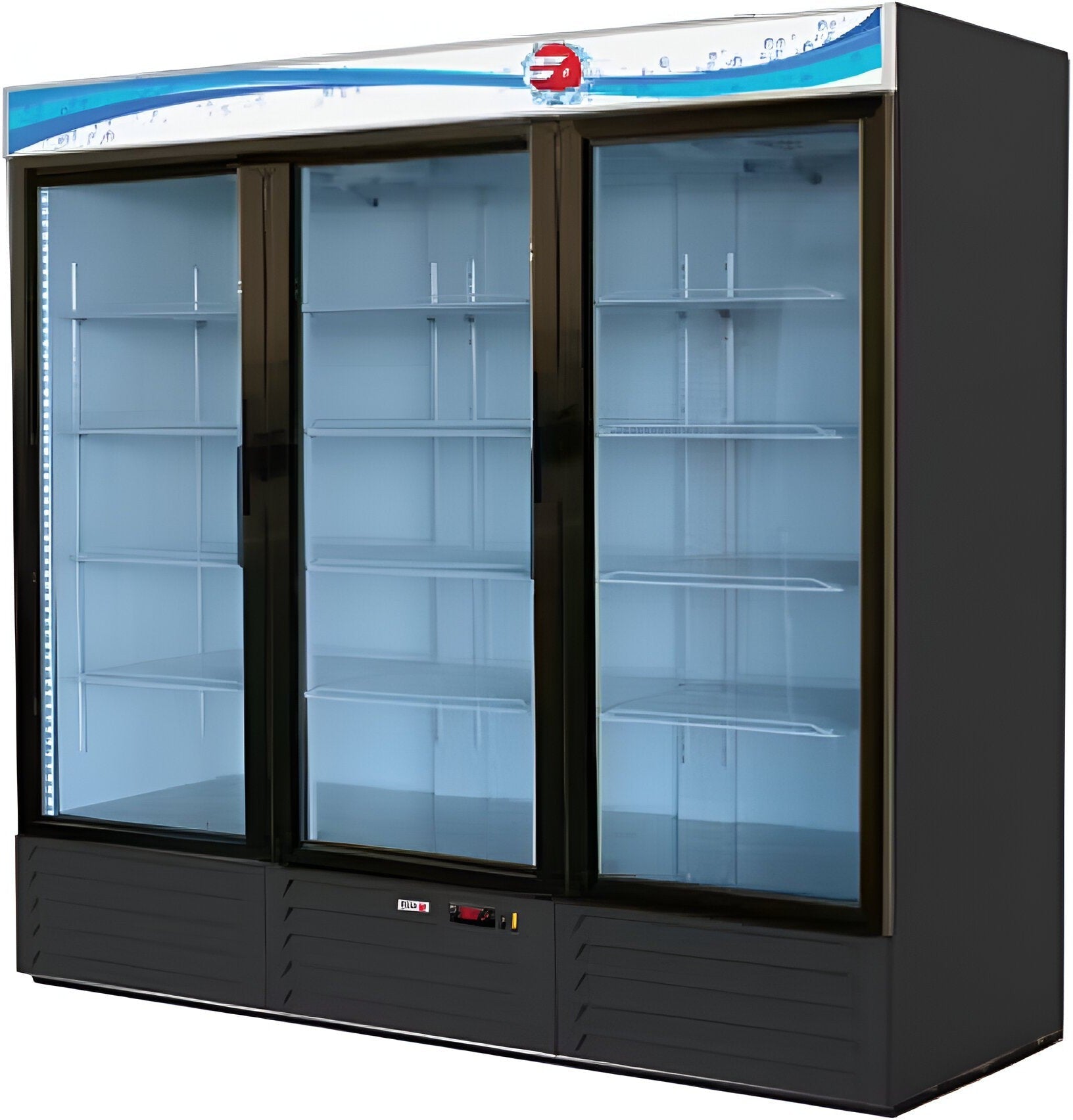 Fagor - 115V, 72 cu. ft. Three Section Merchandisers Refrigerators With Swing Door - FMD-72