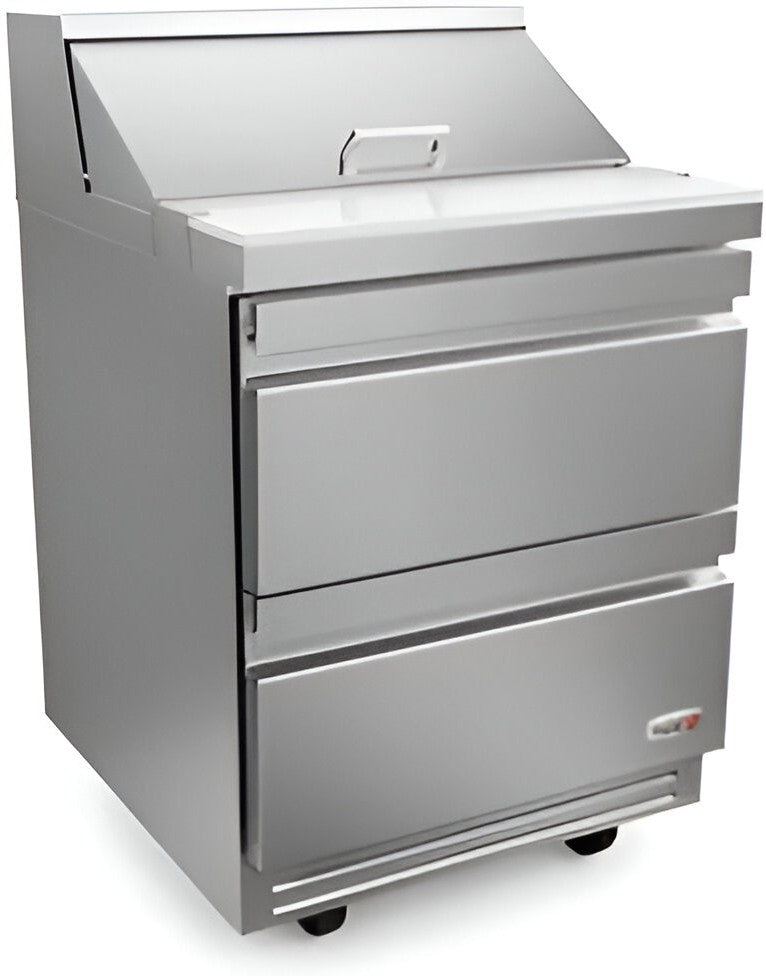 Fagor - 115V, 8 cu. ft. Refrigerated Salad/Sandwich Prep Table With Drawer - FST-27-8-D2-N