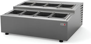 Fagor - CPR Series 115 V, 28.12" Eight Compartment Refrigerated Countertop Rail - CPR-8