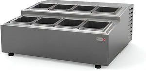 Fagor - CPR Series 115V, 28.12" Eight Compartment Refrigerated Countertop Rail - CPR-8