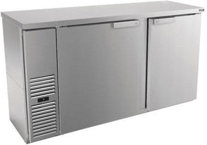 Fagor - FBB Series 115 V, 69.5" Stainless Steel Double Solid Door Back Bar Refrigerator - FBB-69S-N