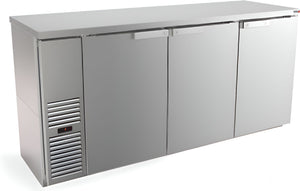Fagor - FBB Series 115 V, 80" Stainless Steel Three Solid Door Back Bar Refrigerator - FBB-79S-N