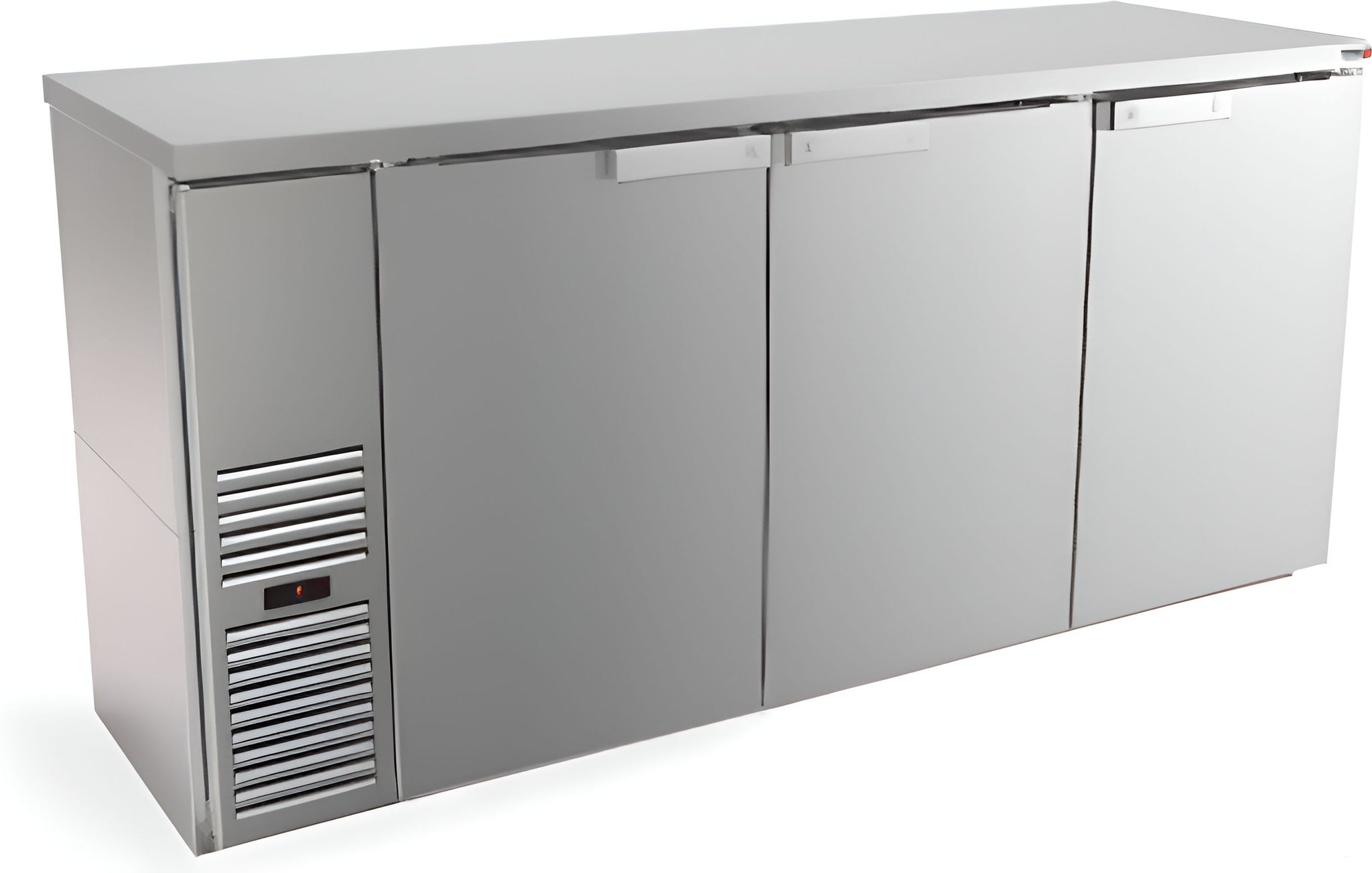 Fagor - FBB Series 115 V, 95.5" Stainless Steel Three Solid Door Back Bar Refrigerator - FBB-95S-N