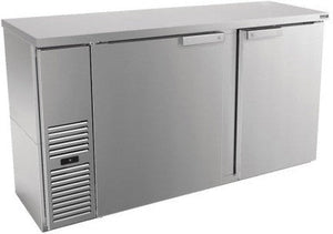 Fagor - FBB Series 115V, 59.5" Stainless Steel Double Solid Door Back Bar Refrigerator - FBB-59S-N