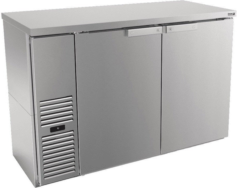 Fagor - FBB Slim Line Series 115 V, 49.62" Stainless Steel Finish Double Solid Door Back Bar Refrigerator - FBB-24-48S