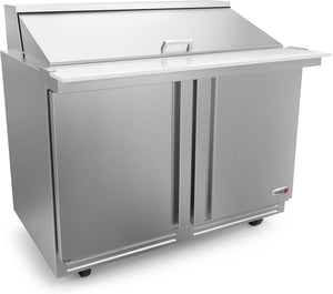 Fagor - FMT Series 115V, 48" Double Door Mega Top Refrigerated Salad/Sandwich Prep Table - FMT-48-18-N