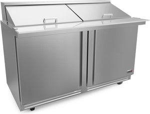 Fagor - FMT Series 115V, 60" Double Door Mega Top Refrigerated Salad/Sandwich Prep Table - FMT-60-24-N