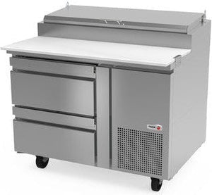 Fagor - FPT Series 115 V, 46" Refrigerated Pizza Prep Table With Two Drawer - FPT-46-2D