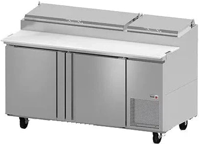 Fagor - FPT Series 115V, 67" Double Door Refrigerated Pizza Prep Table - FPT-67