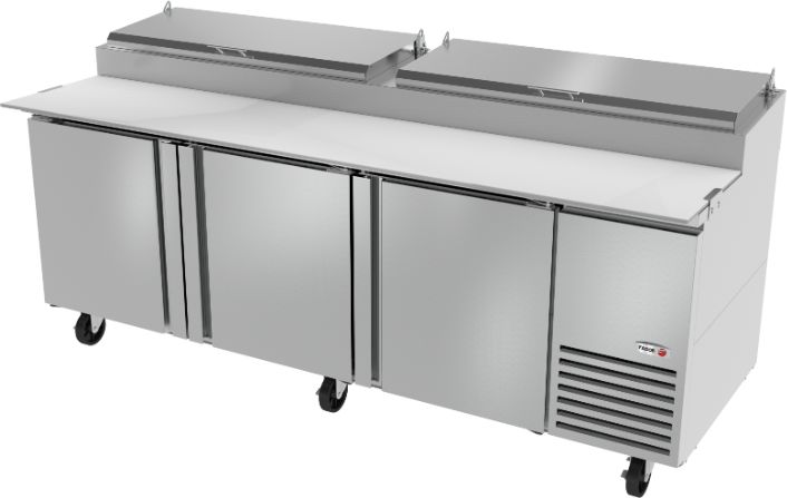 Fagor - FPT Series 115V, 93" Three Door Refrigerated Pizza Prep Table - FPT-93