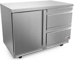 Fagor - FUR Series 115 V, 48" Single Door Undercounter Refrigerator With Two Drawer - FUR-48-D2-N
