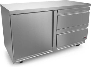 Fagor - FUR Series 115 V, 60" Single Door Undercounter Refrigerator With Two Drawer - FUR-60-D2-N
