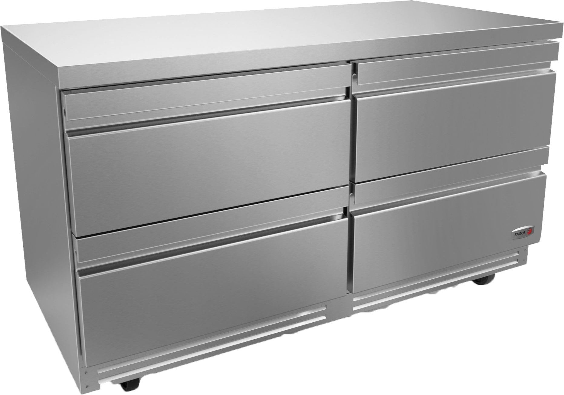 Fagor - FUR Series 115 V, 60" Undercounter Refrigerator With Four Drawer - FUR-60-D4-N