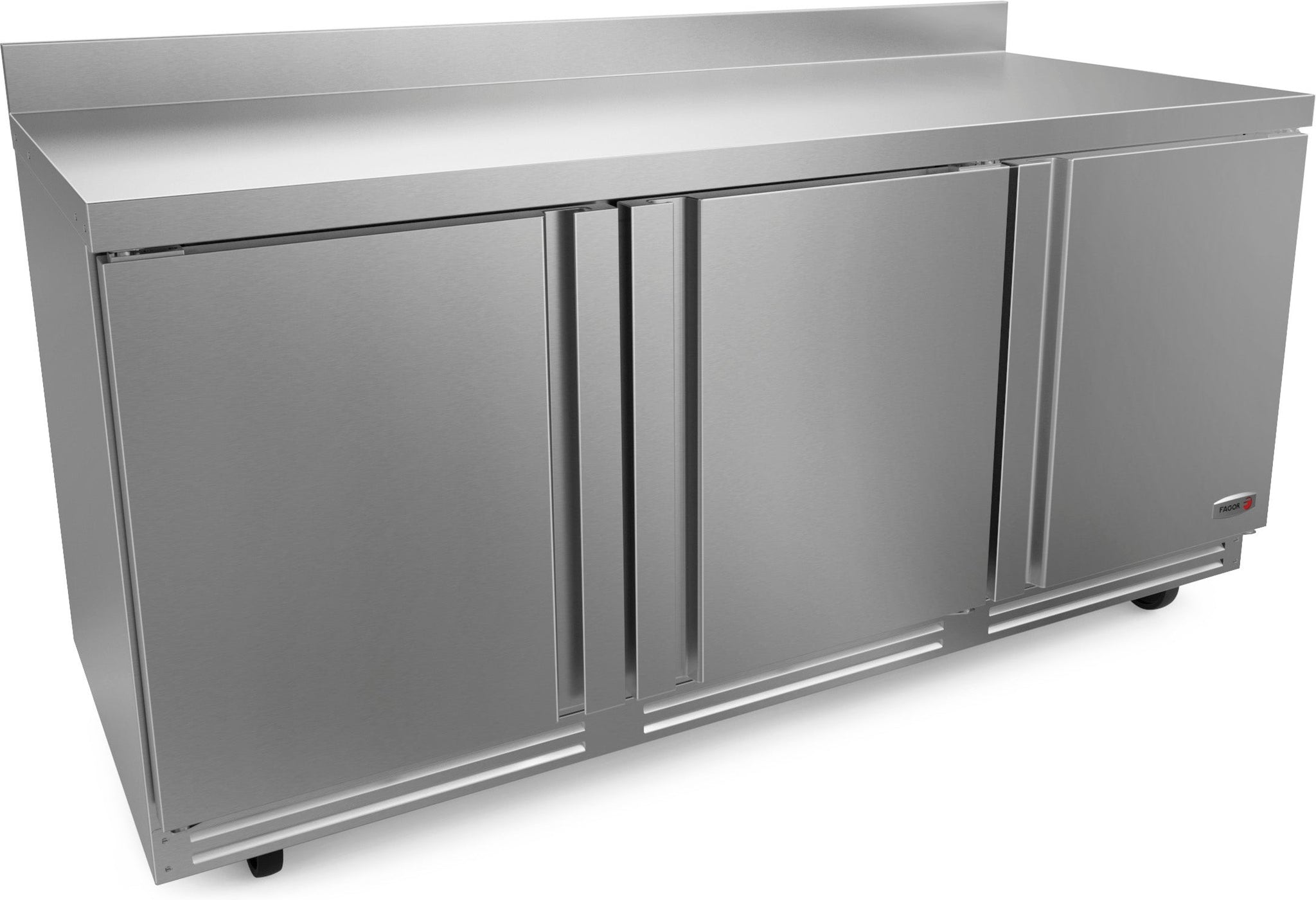 Fagor - FWR Series 115 V, 72" Three Door Worktop Refrigerator - FWR-72-N