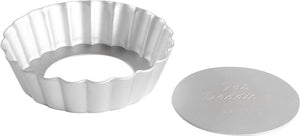 Fat Daddio's - 11" x 1" Aluminum Anodized Removable Bottom Fluted Tart Pan - PFT-11