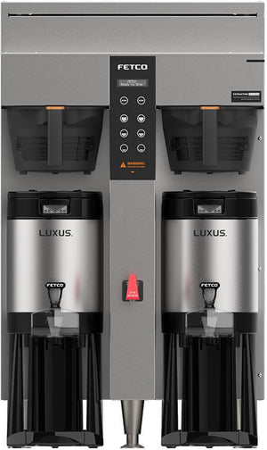 Fetco - 1.5 Gal Extractor Plastic BB Plus Double Automatic Thermal Server Coffee Brewer with Max Amp Draw 25.5 & 22.2 - E1252US-UB230-PM110