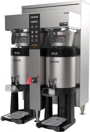 Fetco - 1.5 Gal Extractor Plastic BB Plus Double Automatic Thermal Server Coffee Brewer with Max Amp Draw 42.2 & 36.6 - E1252US-UB250-PM110