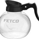 Fetco - 1.9 L Glass Server with Black Handle Pack of 3 - D068