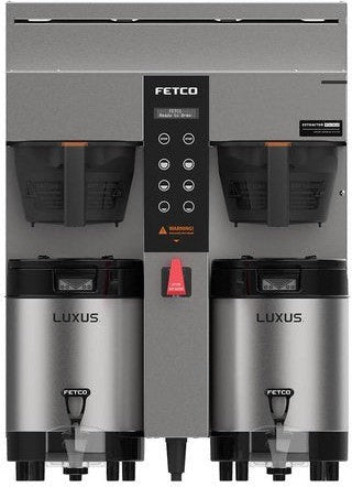 Fetco - 208-240V Extractor Plus Plastic BB Double Automatic Thermal Server Coffee Brewer - E1232US-1B230-PM010