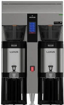 Fetco - 208-240V Plastic BB Double Automatic Thermal Server Coffee Brewer - E2253US-UB250-PA110