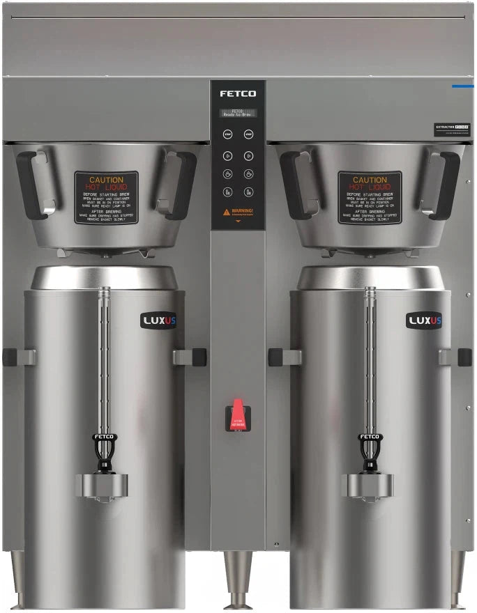 Fetco - 3 Gal Extractor Metal BB Plus Double Automatic Thermal Server Coffee Brewer with Max Amp Draw 22.2 - E1262US-3B330-MM110