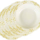 Fineline Settings - 10" Bone Plastic Plate With Gold Trim, Pack of 10 - 5910