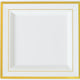 Fineline Settings - 10" Square Plastic Dinner Plate, 10 X 12/cs - 5510-BO