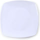 Fineline Settings - 10" White Plastic Square Plate, Pack of 120 - 1510WH