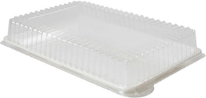 Fineline Settings - 10" x 14" Clear Plastic Rectangular Dome Lid, 50/cs - DDRC1410.L