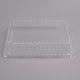 Fineline Settings - 10" x 8" Clear Plastic Rectangular Dome Lid, 50/cs - DDRC810.L