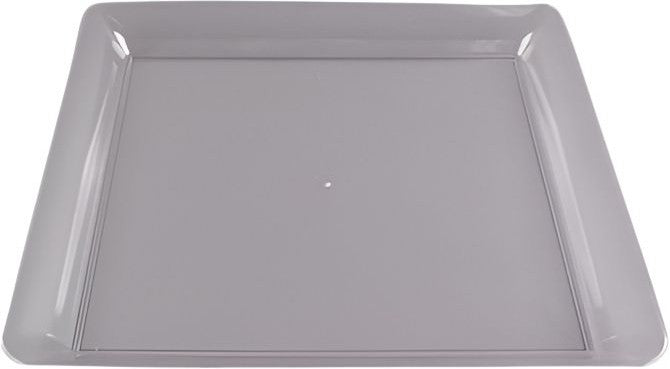 Fineline Settings - 16" x 16" Clear Plastic Square Cater Tray, Pack of 20 - SQ4616CL