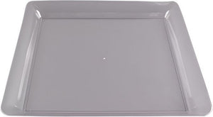 Fineline Settings - 16" x 16" Clear Plastic Square Cater Tray, Pack of 20 - SQ4616CL