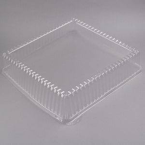 Fineline Settings - 16" x 16" Clear Plastic Square Dome Lid, 40/cs - DDSQ1616.L