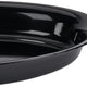 Fineline Settings - 21" x 14" 250 Oz Black Plastic Deep Oval Bowl - 3514DBK