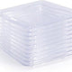 Fineline Settings - 3" x 3" Clear Plastic Disposable Tiny Tray, 10/pk - B6200