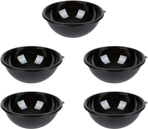 Fineline Settings - 320 Oz Black PET Plastic Salad Bowl, 25/cs - 5320-BK