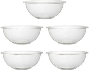 Fineline Settings - 320 Oz Clear PET Plastic Salad Bowl, 25/cs - 5320-CL