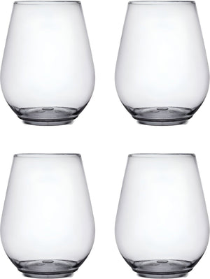 Fineline Settings - 4 Oz Renaissance Plastic Stemless Wine Goblet Glass, 64/cs - 2704