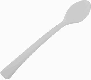 Fineline Settings - 4" White Plastic Tiny Tines Spoons, 960/cs - 6501-WH