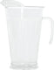 Fineline Settings - 60 Oz Clear Heavy Duty Plastic Pitcher, 12/cs - 3402-CL