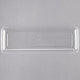 Fineline Settings - 7.5" Clear Plastic Long Rectangular Tray, 200/cs - 6211CL