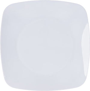 Fineline Settings - 7.5" White Plastic Square Plate, Pack of 10 - 1508WH