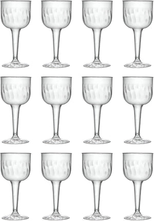 Fineline Settings - 8 Oz Clear Plastic Wine Glass, 8 x 12/cs - 2209