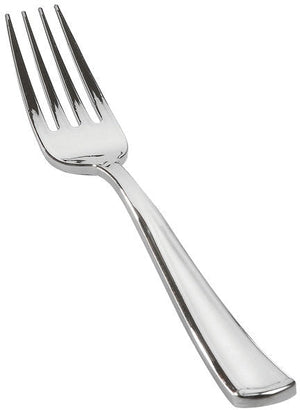 Fineline Settings - Silver Look Plastic Forks, Pack of 600 - 703