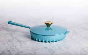 FireUp - 10" Aqua Blue Skillet With Lid - FC038